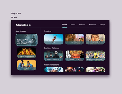 Daily UI 025 - TV App dailyui design movie tv app tv show ui uidesign user interface user interface design userexperience ux uxdesign