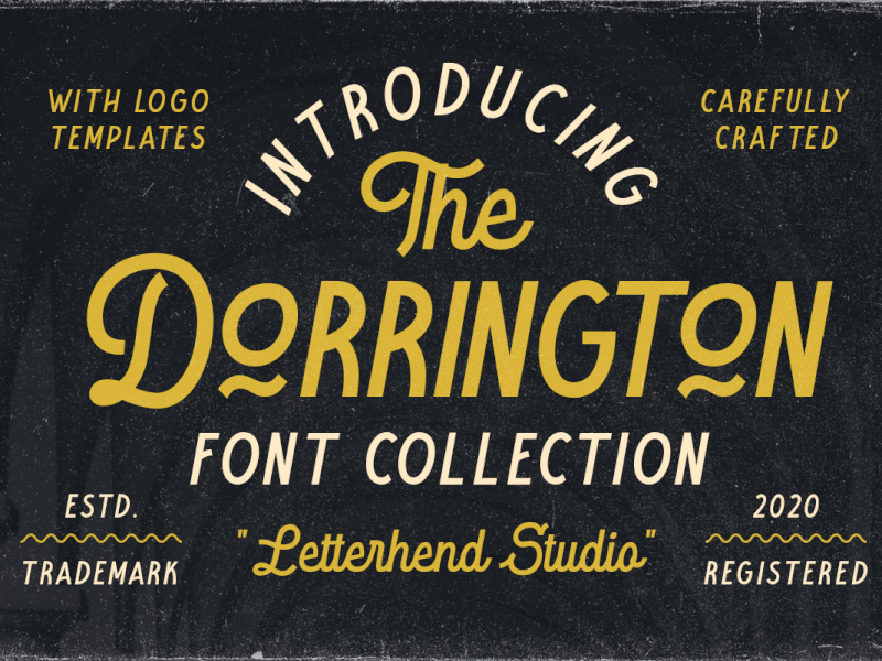 The Dorrington - Font Trio & Extras freebies nature font