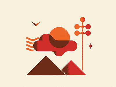 Arizona arizona badge bird desert design dust illustration illustrator minimal mountains simple sun texture vector