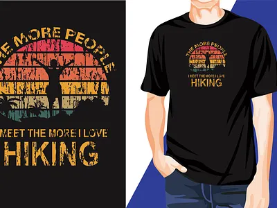 Awesome Eye-Catchy Modern Hiking T-shirt Print Design t shirt logo
