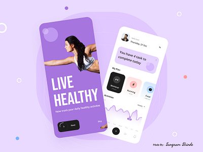 Habit Tracking App UI appdesign appui appuidesign design fitness habit habitracking health ios iosapp mobileapp ui uiux ux