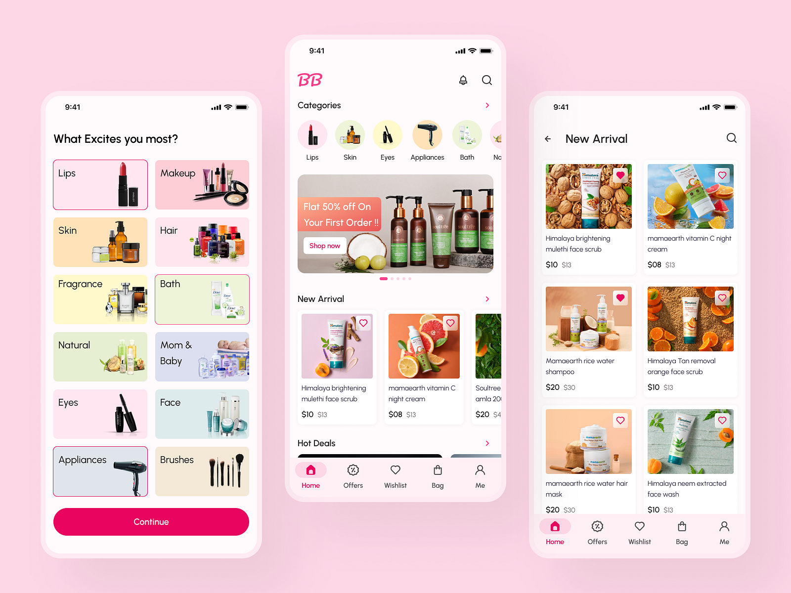 Cosmetics Products App Beauty store app by SolGuruz on Dribbble