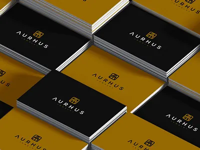 AURHUS branding corporate design grid illustration initial initial logo logo monogram