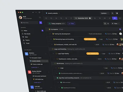 Yagitu - To-do list Dashboard agenda app design clean dark mode dashboard design maintain management manager meeting plan project project manager schedule task team to do ui ui design uiux