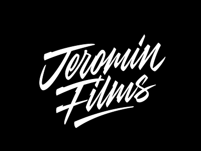 Jeromin Films calligraphy font lettering logo logotype typography