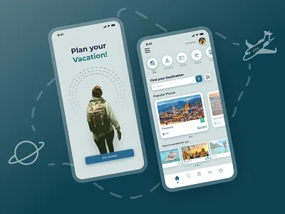 Traveling App app application booking design mobile travel ui uiux