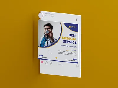 Healthcare social media post template post