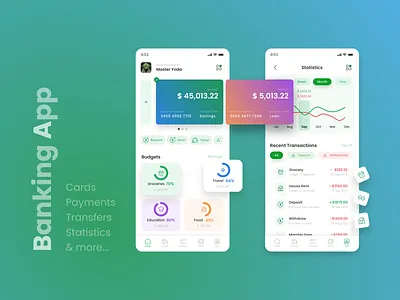 Banking App app banking branding design finance illustration ui ux