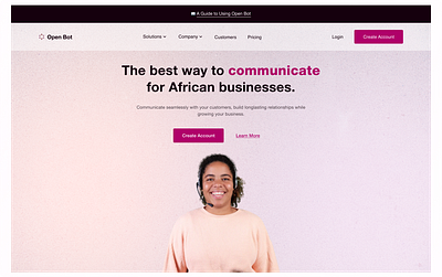 Open Bot Website product design ui ux web design website