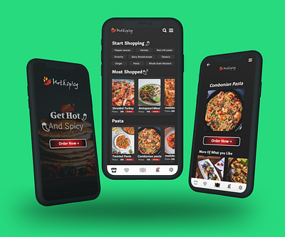 Hot & spicy Shopping App 3d animation branding design graphic design illustration logo motion graphics ui vector