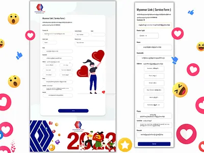 Service Form UI Concept mobile myanmar link responsive service form ui web design
