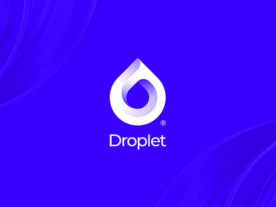 Droplet Logo Design adobe agency artdirection blue branding design drop droplet freelancer gradient industry logo logodesign minimal solution vector water