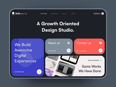 Design Agency Website agency clean dark design agency header modern ui uiux web webdesign website