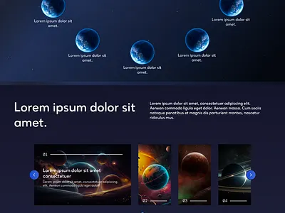 Astronomy Website Design astronomy landing page ui ui ux ux web design