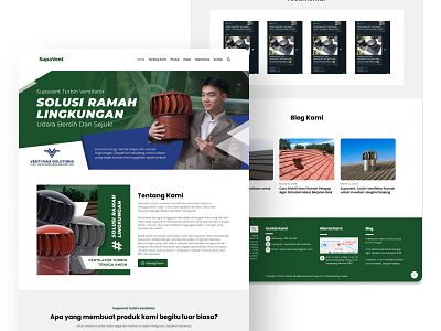 Supavent - Ventilation solutions Landing page branding design graphic design ui ux