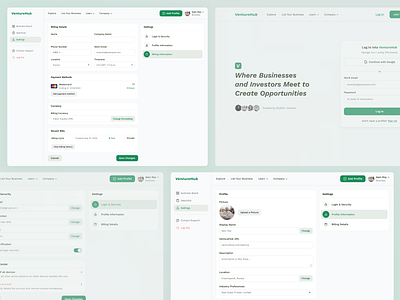 VentureHub – Account & Settings dashboard design figma design saas ui ui design web app web application website website design