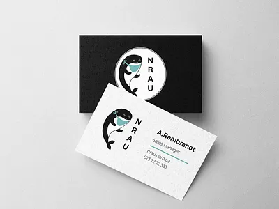 Visit cards for NRAU association brand character branding business card card design corporate identity design restaurant association ukraine design visit card