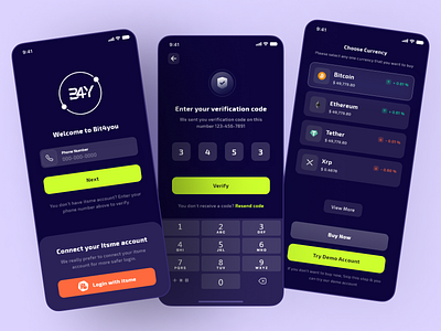 Bit4you - Crypto Currency Wallet app bitcoin blockchain clean crypto crypto currency crypto wallet dark darkmode exchange finance fintech ios mobile trading trading app ui ui ux design ux wallet