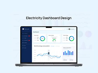 Electricity Management System Dashboard Design design diagrams figma ui ux web web design