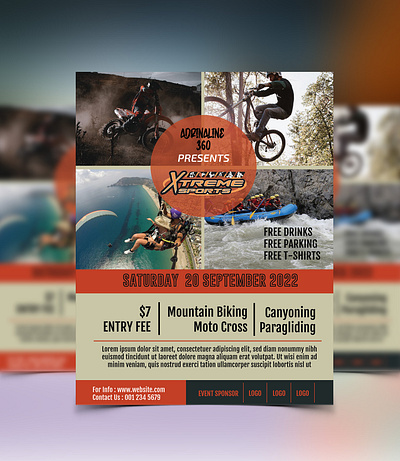 EXTREME SPORTS FLYER design extreme sports flyer print design sports flyer
