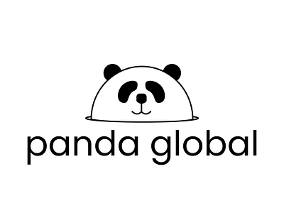 Panda Global Logo branding dailylogochallenge design graphic design illustrator logo vector