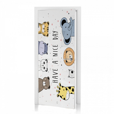 Kinderzimmer Türfolien Tiere graphic design kinderzimmer klebefolie türfolie