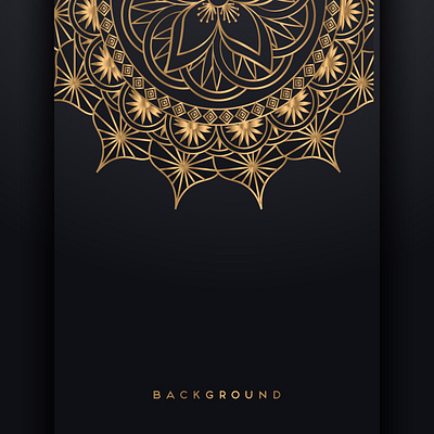 Luxury mandala background with golden arabesque pattern Arabic abstract art background black design drawing graphic logo mandala motif ornament pattern tattoo template texture tile vector vintage wallpaper wedding