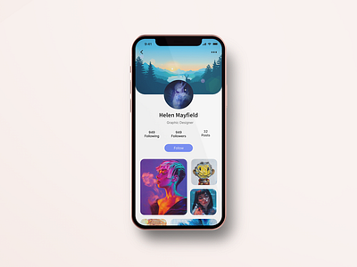 User Profile daily ui design ui