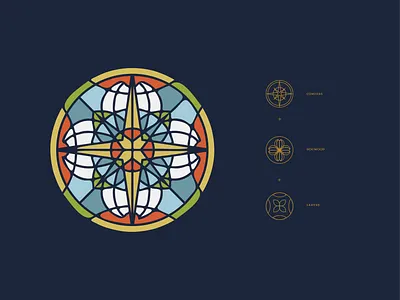 Immanuel High Point brand design branding christian church colorful logo design graphic design illustration logo logo design north carolina stained glass vector