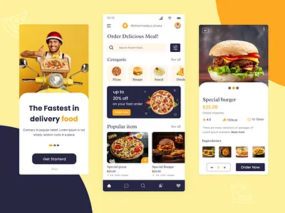 Food delivery app design amazing app branding breakfast burger cooking crea creative delicious design dinner food foodies healthy mobile mockup pizza restaurants ui ux