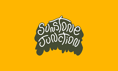 Sunstone Junction branding design flat lettering logo minimal playful vector