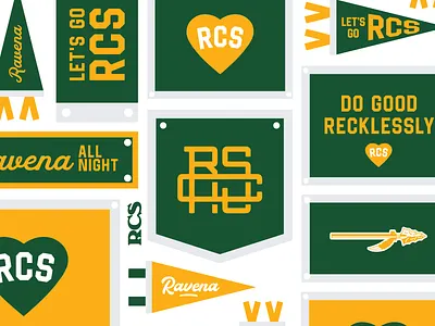 Ravena pennant project banners felt indians ravena