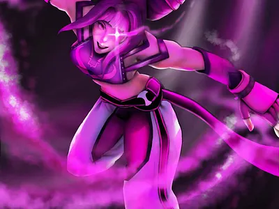 A personal project - Juri in Ambient Occlusion technique character game graphic design illustration