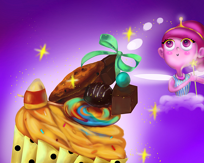 Illustration for Children's Book "The Candy Fairy" book children childrens book illustration cute fairy fantasy food graphic design illustration realistic
