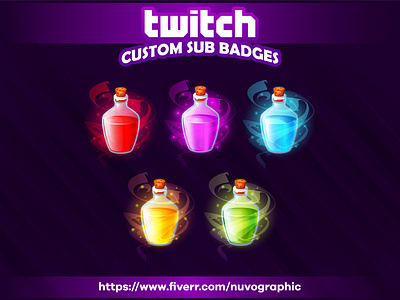 Poison Sub Badges design emotes graphic design graphicforstreamer illustration logo subbadges twitch twitchemotes twitchsubbadges