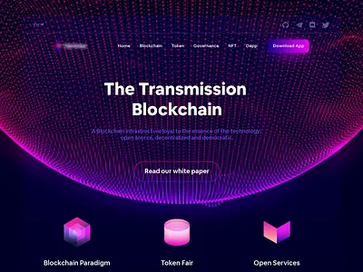 Blockchain Visual UI animation blockchain css design designer development front end hero india interface lalit nocode product service transmission ui ux web webflow website