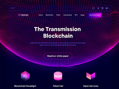 Blockchain Visual UI animation blockchain css design designer development front end hero india interface lalit nocode product service transmission ui ux web webflow website