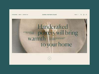 Évron | Pottery studio adaptive ceramics interface pottery responsive ui web webdesign