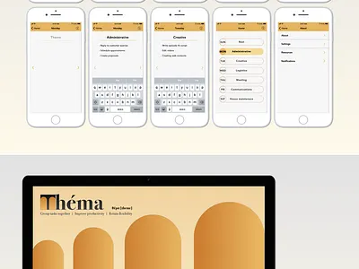 Time theming app branding logo ui ux vector