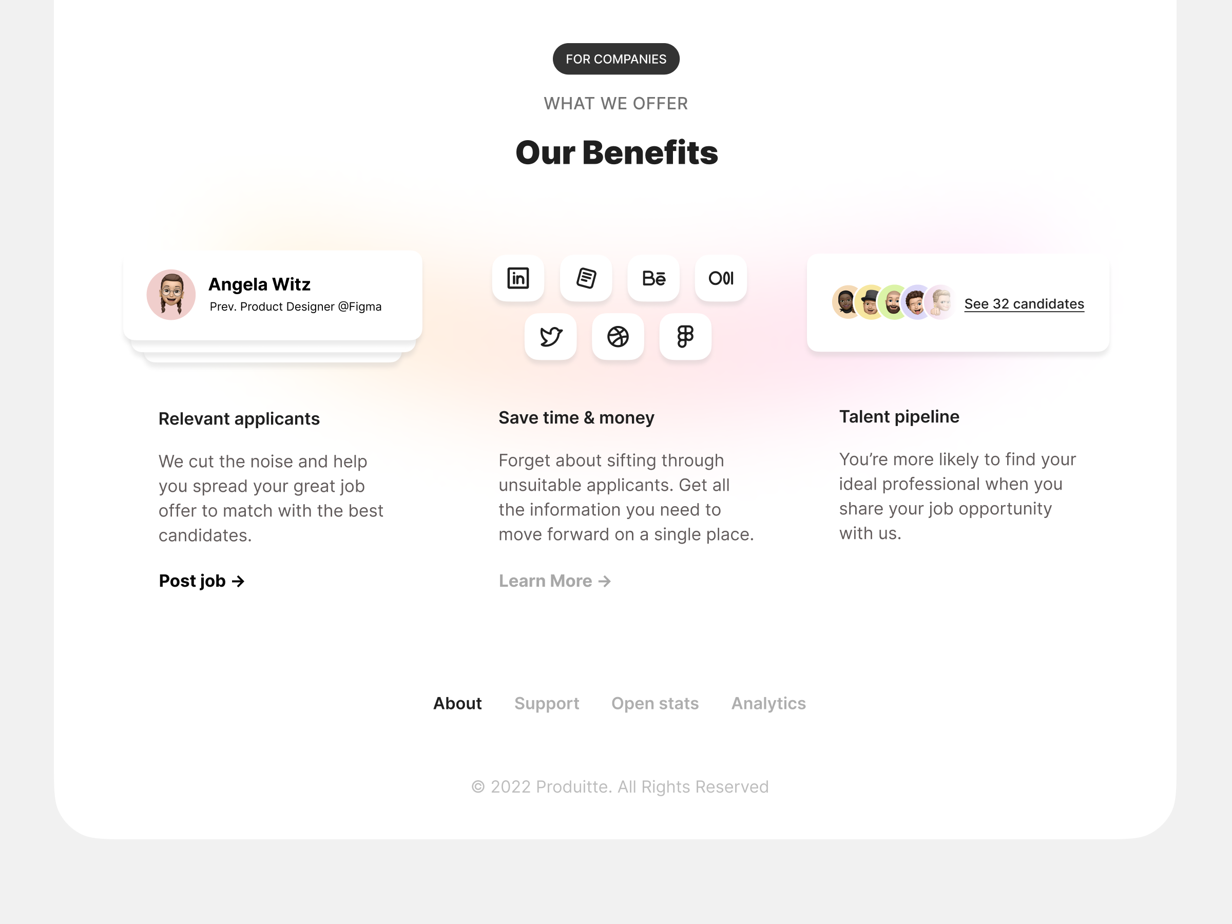 Example of Benefits