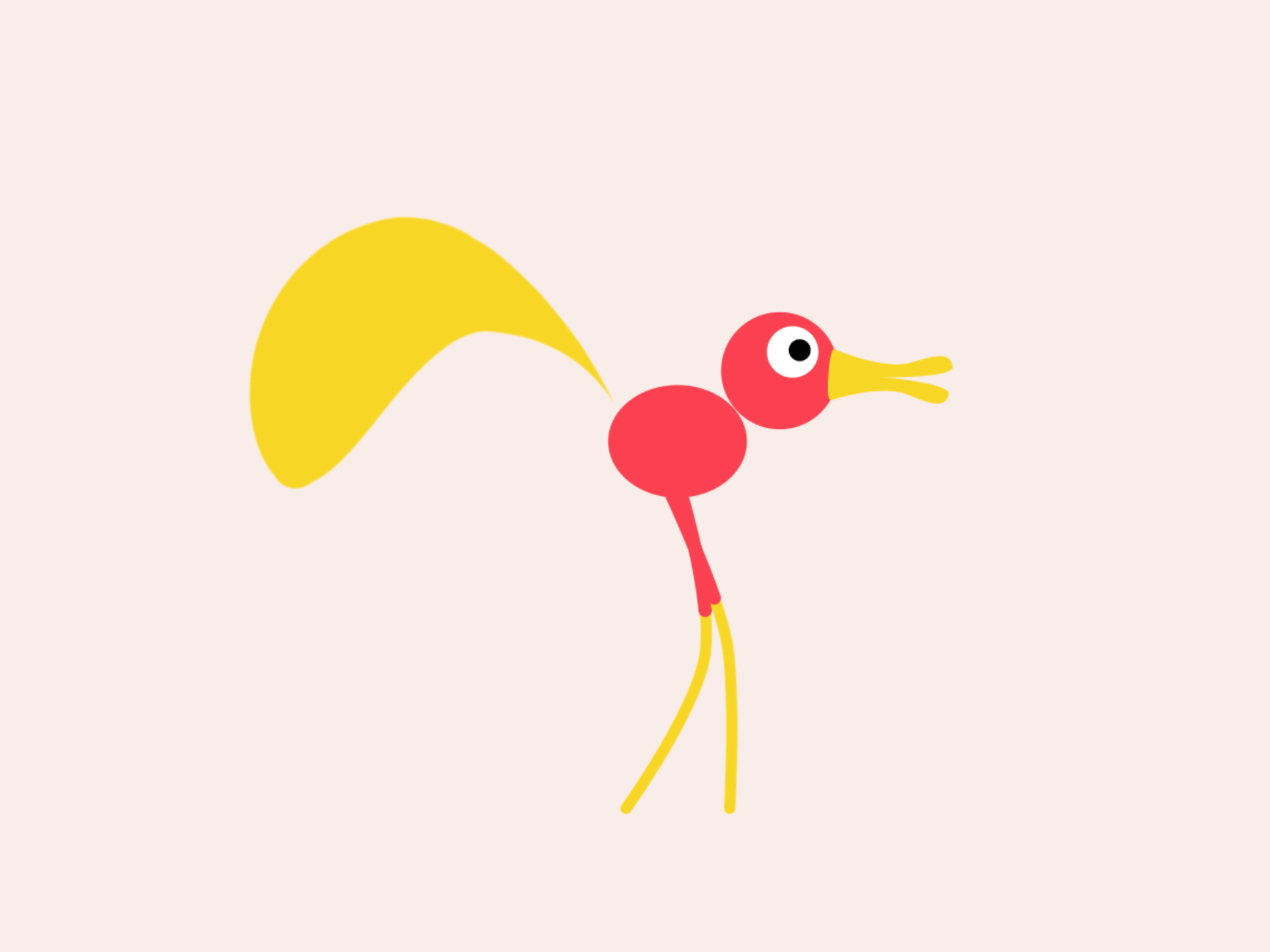 walk duck 2d animation illustration motion graphics walk character walking 2d