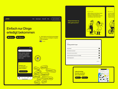 PickAnAnt Rebranding Concept UI Map | Project Searching App app landing page app store download clean design icons illustration iphone mockup landing page minimal project searching app typography ui ui design ui map ux ux design web web design website yellow
