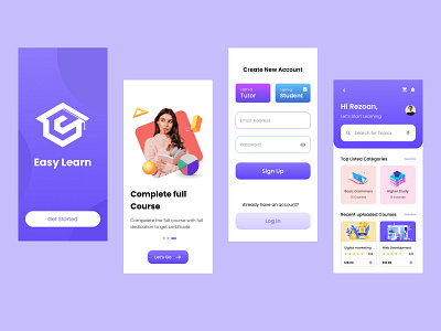 E-Learning Mobile Apps app clean course course mobile e learning e course education ios learning app learning design mobile mobile app online course study design top ui design 2022 ui ui design uiux uiux design ux