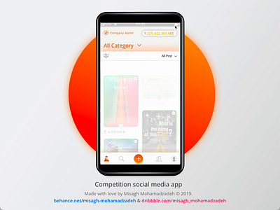 Competition social media app Prototype animation app app design branding card design cryptocurrency design fullcolor interaction motion graphics profile social media ui uiux user interface wallet