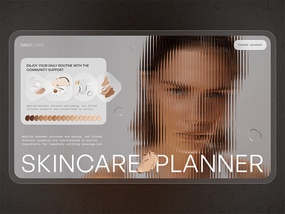 Daily.care // Web App app beauty blacklead blacklead studio brand cosmetics design interface planner product product design routine skincare ui web webapp website