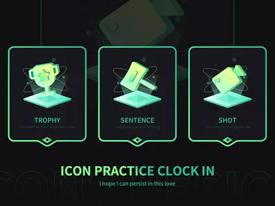 Icon clock in 2022 ui 图标 插图 插画 暗黑绿 柠檬黄 设计