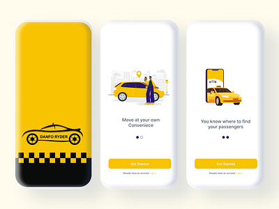 Driver's Onboarding app booking clean ui design mobile app onbaording product design ride ui uiux user experience