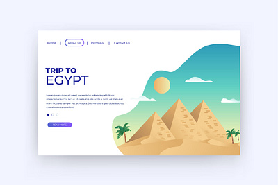 Landing Page - Trip to Egypt design flat flatillustration illustration landing landing page logo page ui web webdesign