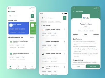Kerjoneh. - Job Finder App app appdesign application branding design dribbble exploration home screen illustration jobfinder jobfinderapp jobhunt jobhuntapp logo mobile mobileapp mobiledesign ui uidesign uiux