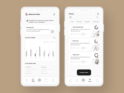 Farm Management App agriculture app branding clean ui design farm app farm ui illustration logo mobile app product design ui uiux user experience ux